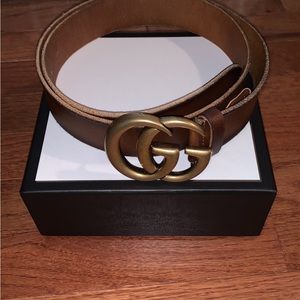 Gucci Leather Belt With Double G Buckle